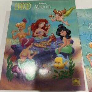 Vtg. Golden - Disney's The Little Mermaid - 100 Piece - COMPLETE Pizza Party